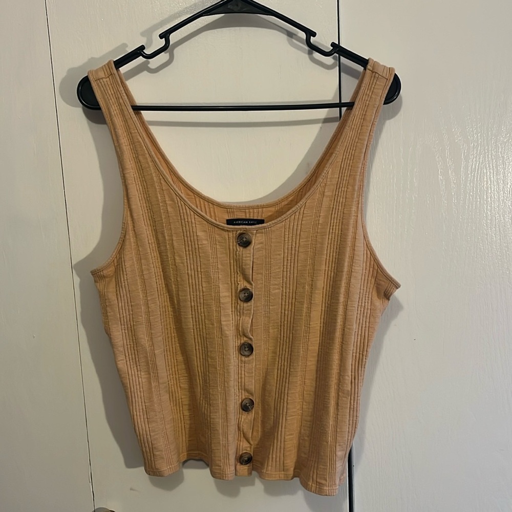American Eagle Outfitters Women's Tan Crop-top